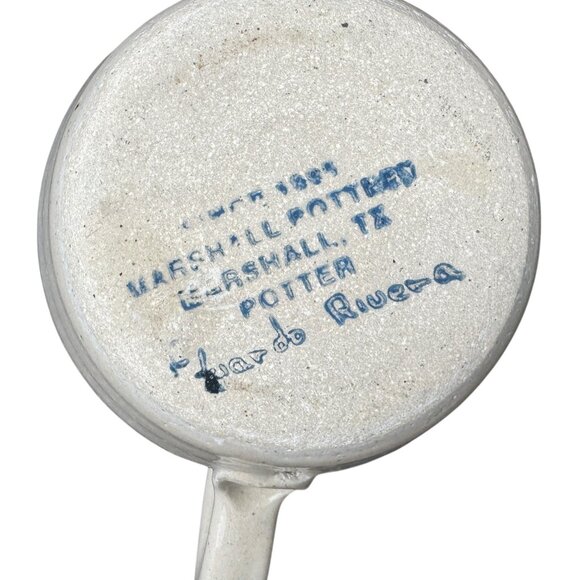 Vtg Marshall Pottery Mug Monogram Diane Stoneware 4.5" Tall Rustic Primitive - Picture 8 of 14